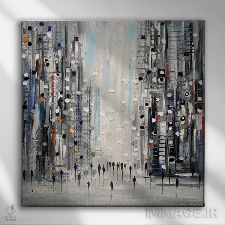 تابلو زندگی خیابانی اثر اکاترینا ارمیلکینا - نمای روبهرو روی دیوار