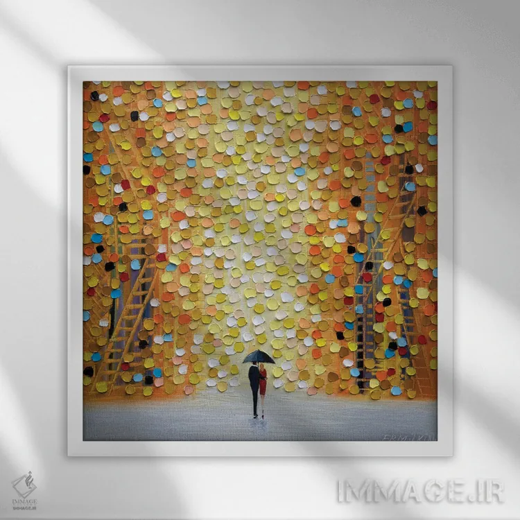 تابلو غروب با هم اثر اکاترینا ارمیلکینا - نمای قابدار سفید