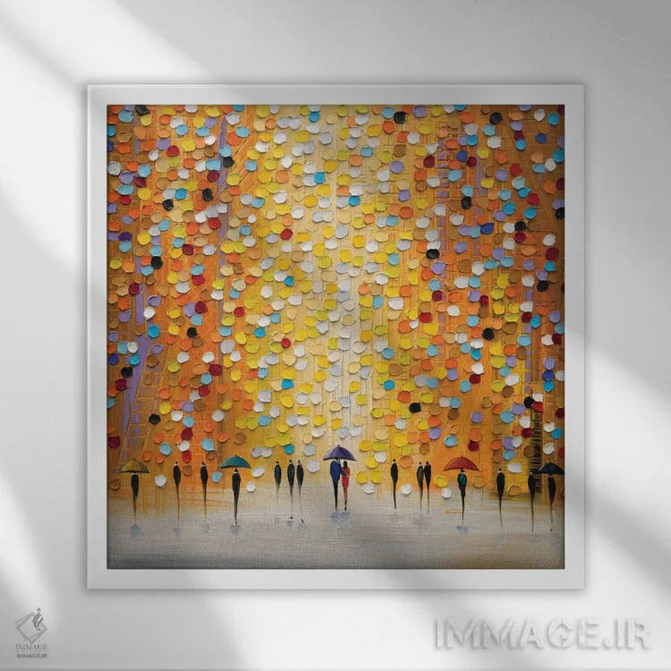 تابلو باران دیروز اثر اکاترینا ارمیلکینا - نمای قابدار سفید