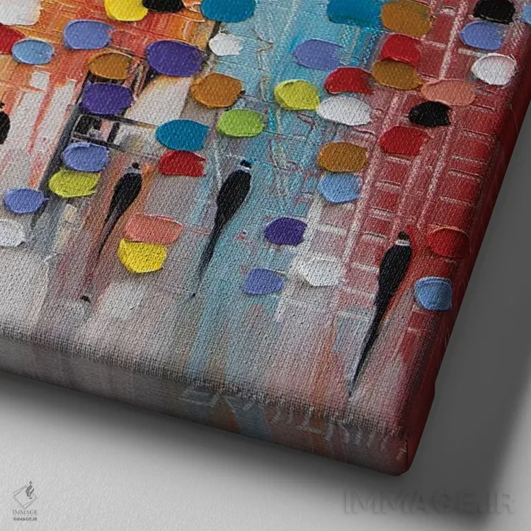 تابلو در صبح اثر اکاترینا ارمیلکینا - نمای نزدیک بافت بوم