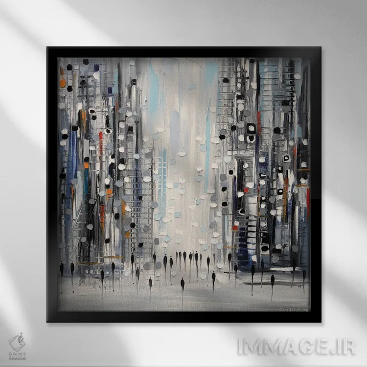 تابلو زندگی خیابانی اثر اکاترینا ارمیلکینا - نمای قابدار مشکی