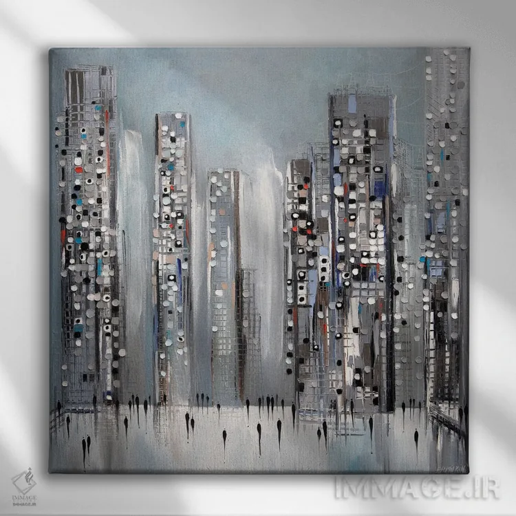 تابلو زندگی مدرن اثر اکاترینا ارمیلکینا - نمای روبهرو روی دیوار
