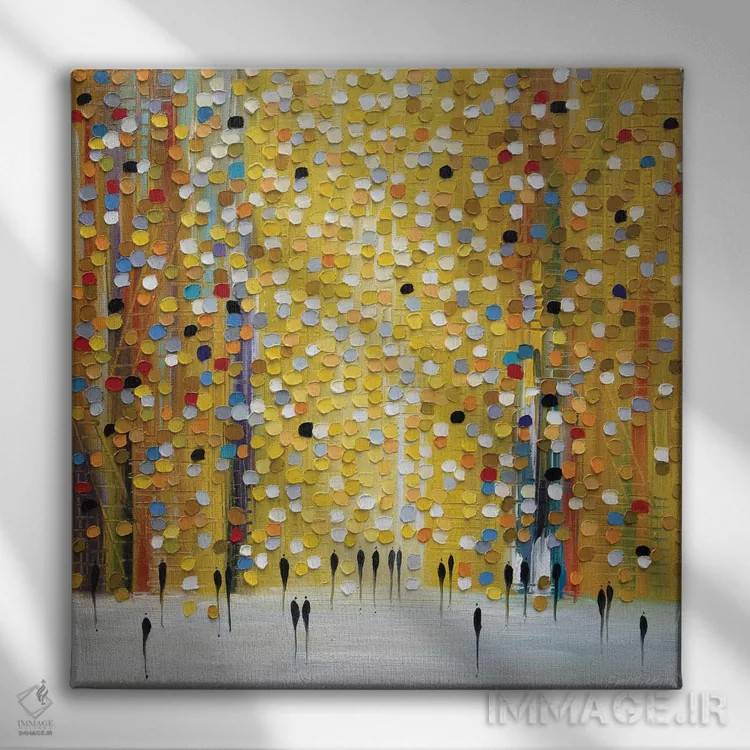 تابلو غروب زرد اثر اکاترینا ارمیلکینا - نمای روبهرو روی دیوار