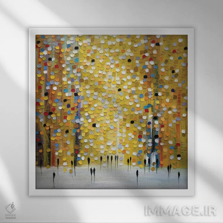 تابلو غروب زرد اثر اکاترینا ارمیلکینا - نمای قابدار سفید
