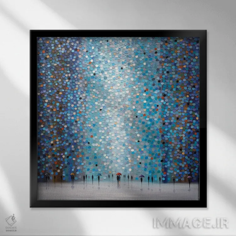 تابلو عشق با باران اثر اکاترینا ارمیلکینا - نمای قابدار مشکی