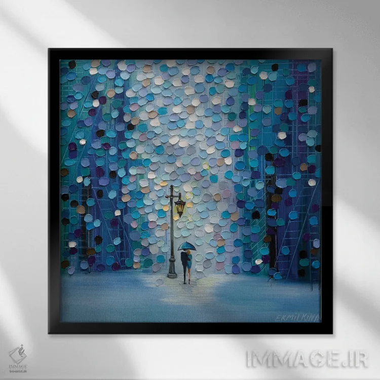 تابلو قرار نیمهشب اثر اکاترینا ارمیلکینا - نمای قابدار مشکی