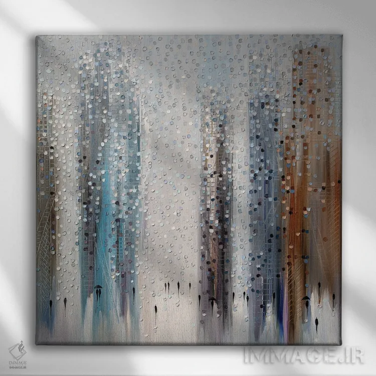 تابلو رویاهای شهر بزرگ اثر اکاترینا ارمیلکینا - نمای روبهرو روی دیوار