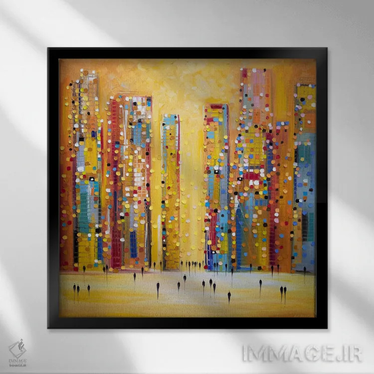 تابلو خیالبافی هنگام غروب اثر اکاترینا ارمیلکینا - نمای قابدار مشکی