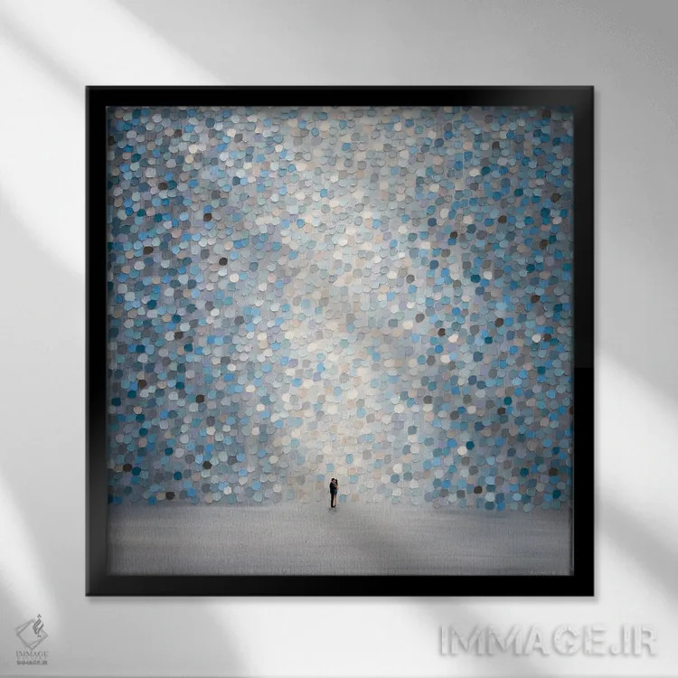 تابلو بوسه زیر نور ماه اثر اکاترینا ارمیلکینا - نمای قابدار مشکی