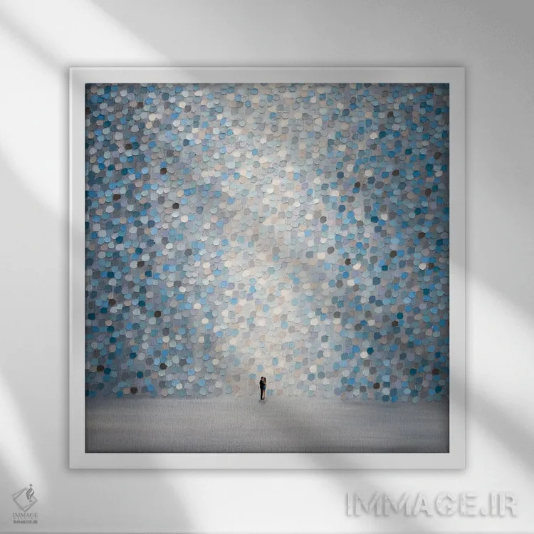 تابلو بوسه زیر نور ماه اثر اکاترینا ارمیلکینا - نمای قابدار سفید