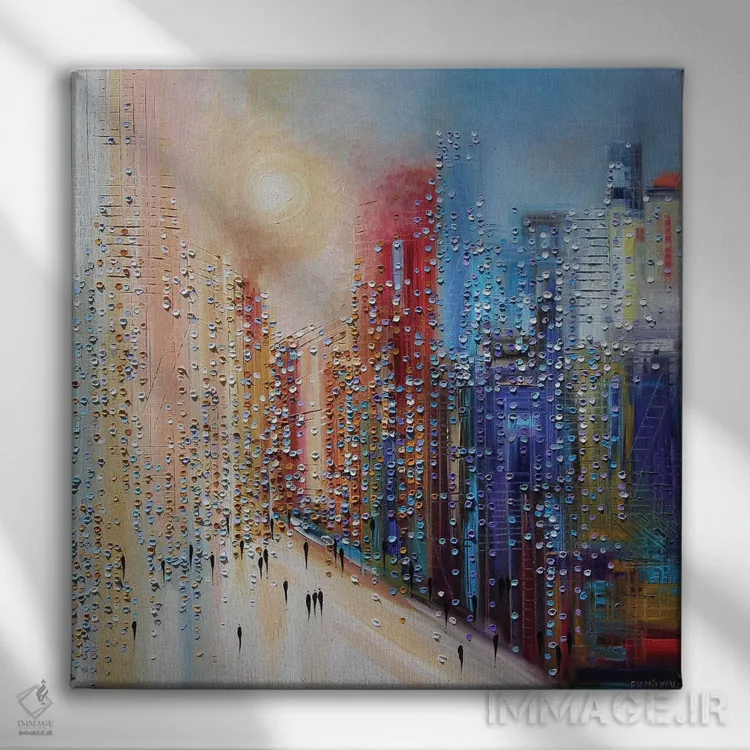 تابلو غروب آفتاب اثر اکاترینا ارمیلکینا - نمای روبهرو روی دیوار