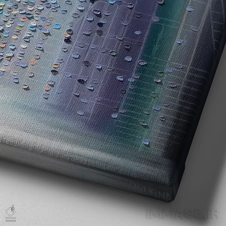 تابلو با تو اثر اکاترینا ارمیلکینا - نمای نزدیک بافت بوم