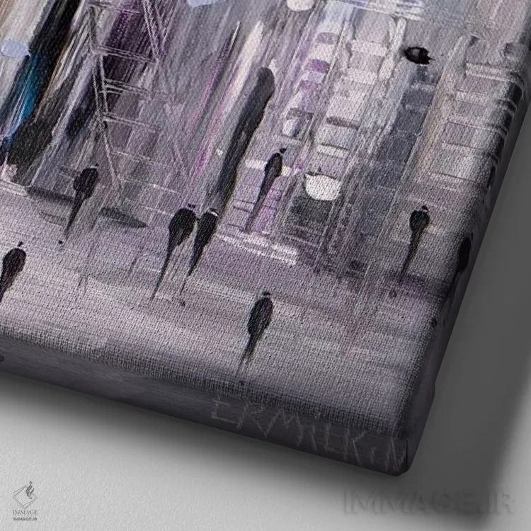 تابلو زیر یک چتر اثر اکاترینا ارمیلکینا - نمای نزدیک بافت بوم