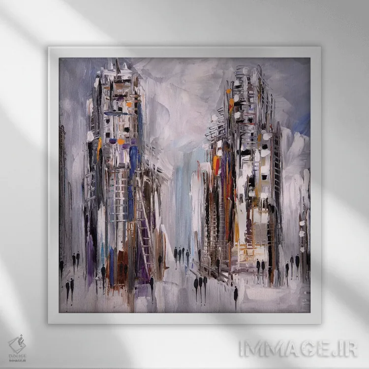 تابلو خیابانها اثر اکاترینا ارمیلکینا - نمای قابدار سفید