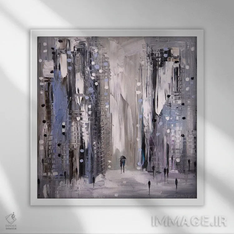 تابلو زیر یک چتر اثر اکاترینا ارمیلکینا - نمای قابدار سفید