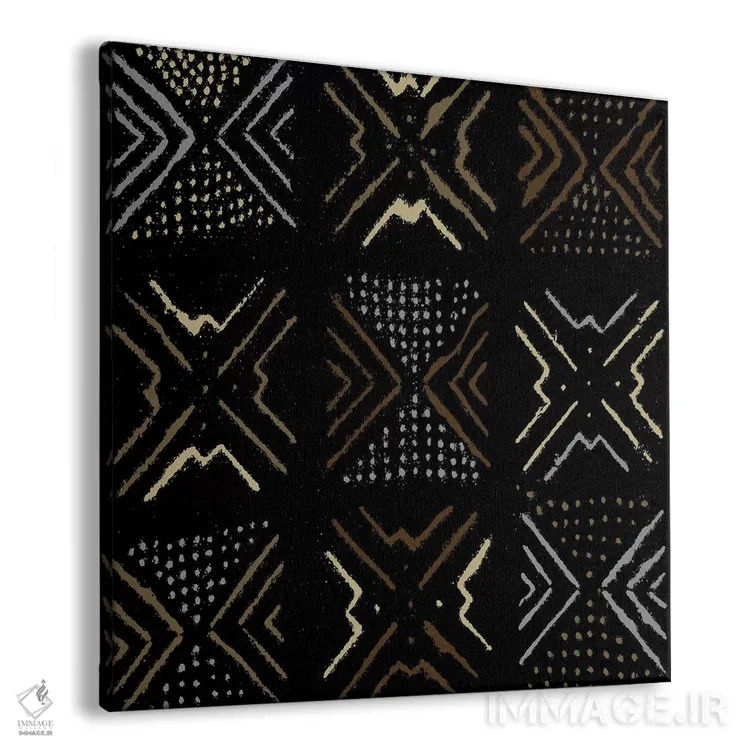 تابلو طراحی هندسی پارچهی گلآلود III اثر الی رابرتز - نمای پرسپکتیو محصول