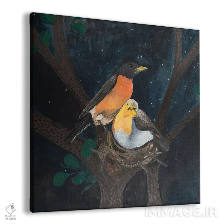 تابلو سینهسرخان در لانه اثر امیلی رید - نمای پرسپکتیو محصول