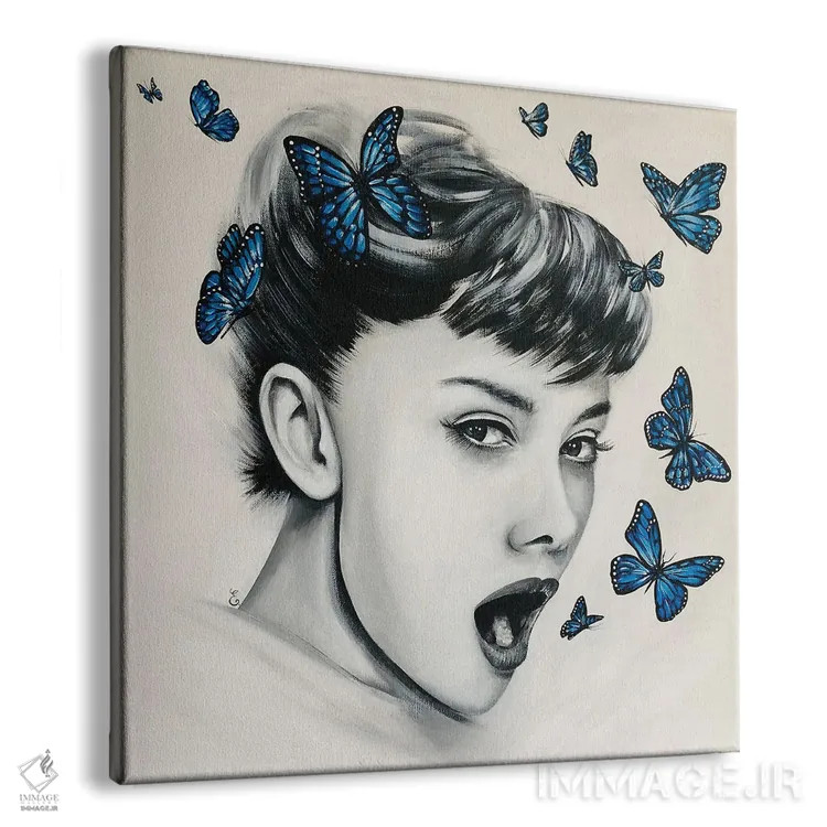 تابلو اثر پروانهای اثر استل باربه - نمای پرسپکتیو محصول