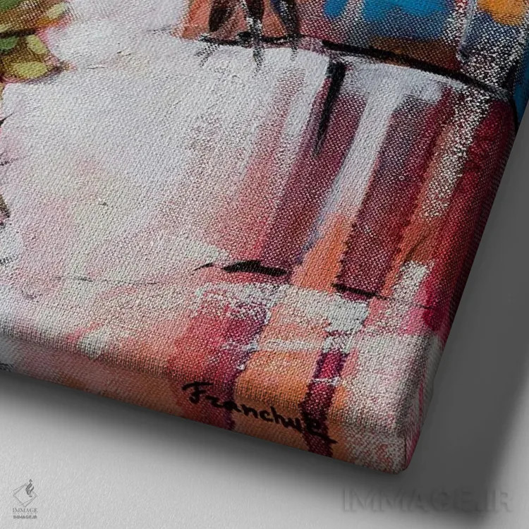 تابلو آواز صحرا اثر استر فرانچوک - نمای نزدیک بافت بوم