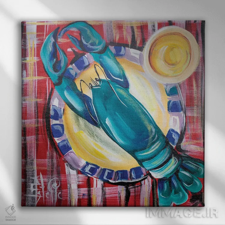 تابلو شام خرچنگ اثر استل گرنگس - نمای روبهرو روی دیوار