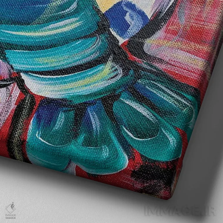 تابلو شام خرچنگ اثر استل گرنگس - نمای نزدیک بافت بوم