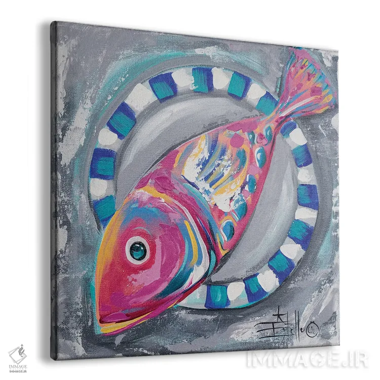 تابلو غذای ماهی اثر استل گرنگس - نمای پرسپکتیو محصول