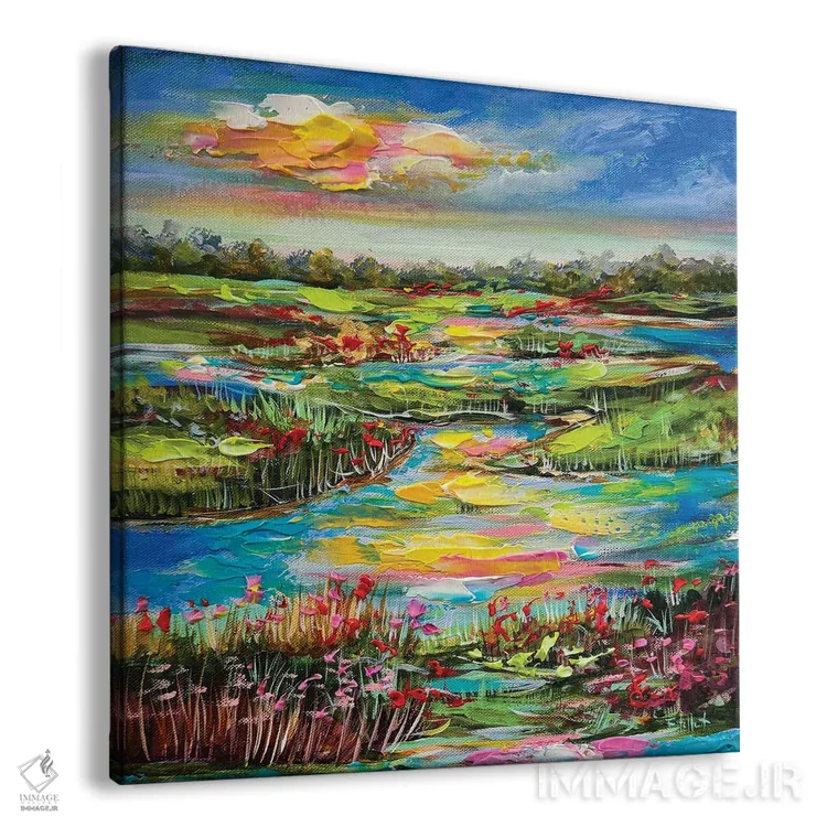 تابلو چمنزار باتلاقی اثر استل گرنگس - نمای پرسپکتیو محصول