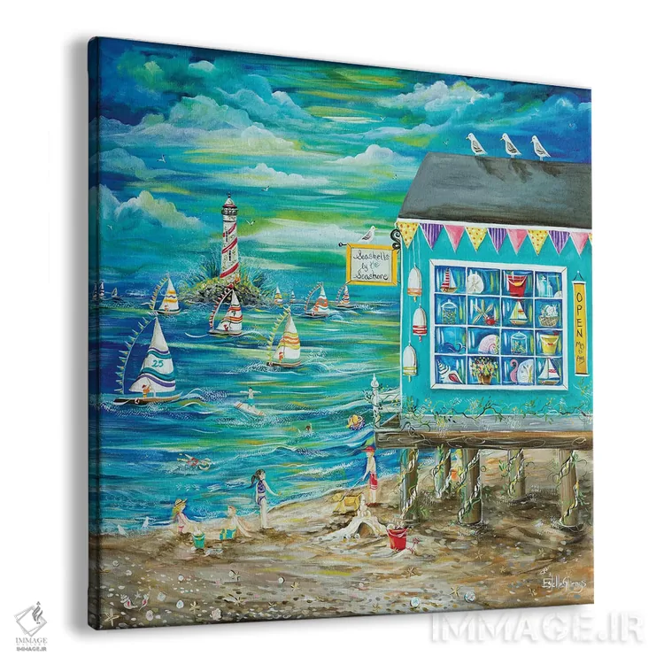 تابلو صدف کنار ساحل اثر استل گرنگس - نمای پرسپکتیو محصول