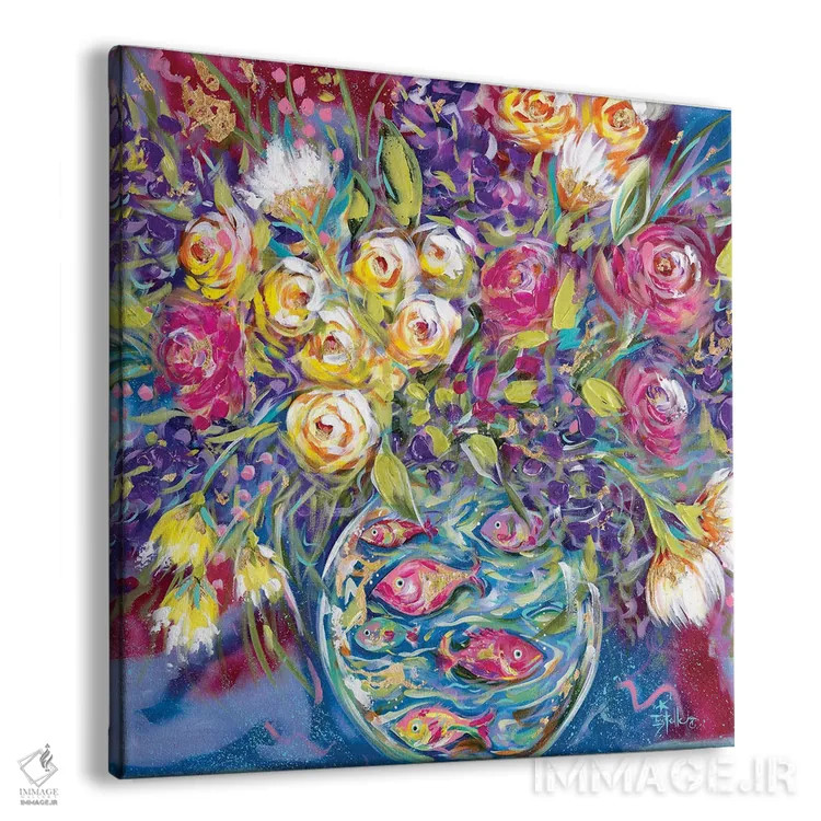 تابلو دستهگل آکواریومی اثر استل گرنگس - نمای پرسپکتیو محصول