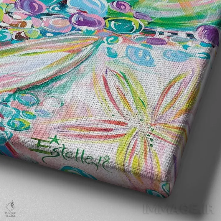 تابلو جواهرات ساحلی اثر استل گرنگس - نمای نزدیک بافت بوم