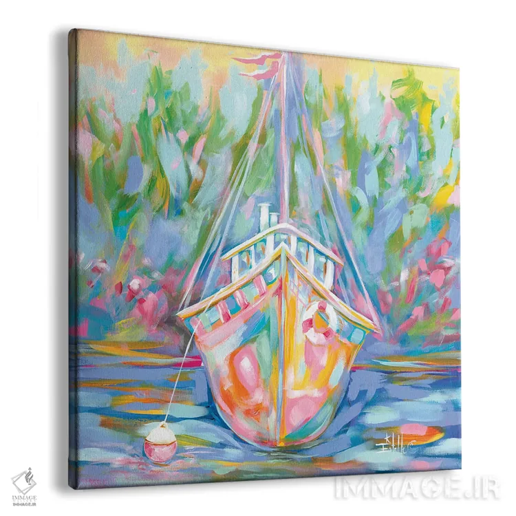 تابلو قایق در انتظار اثر استل گرنگس - نمای پرسپکتیو محصول