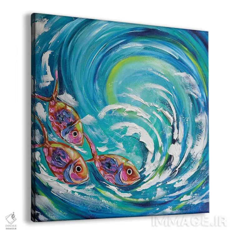 تابلو هماهنگی آبی اثر استل گرنگس - نمای پرسپکتیو محصول