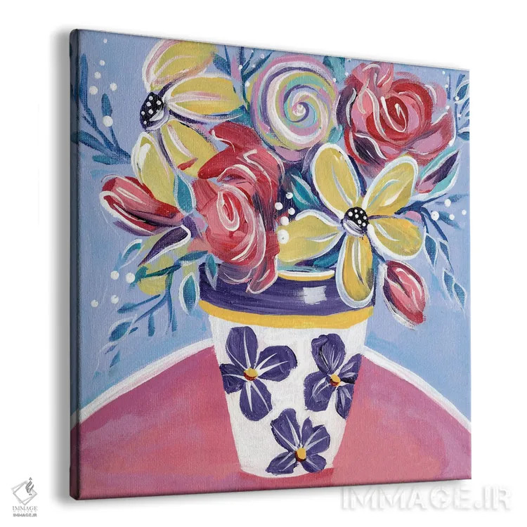 تابلو گلهای کوچک و بزرگ اثر استل گرنگس - نمای پرسپکتیو محصول