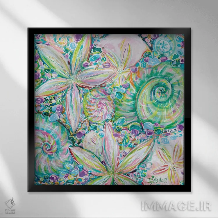 تابلو جواهرات ساحلی اثر استل گرنگس - نمای قابدار مشکی