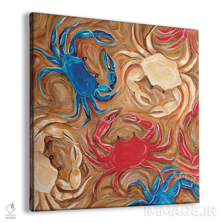 تابلو خرچنگهای وطنپرست اثر استل گرنگس - نمای پرسپکتیو محصول