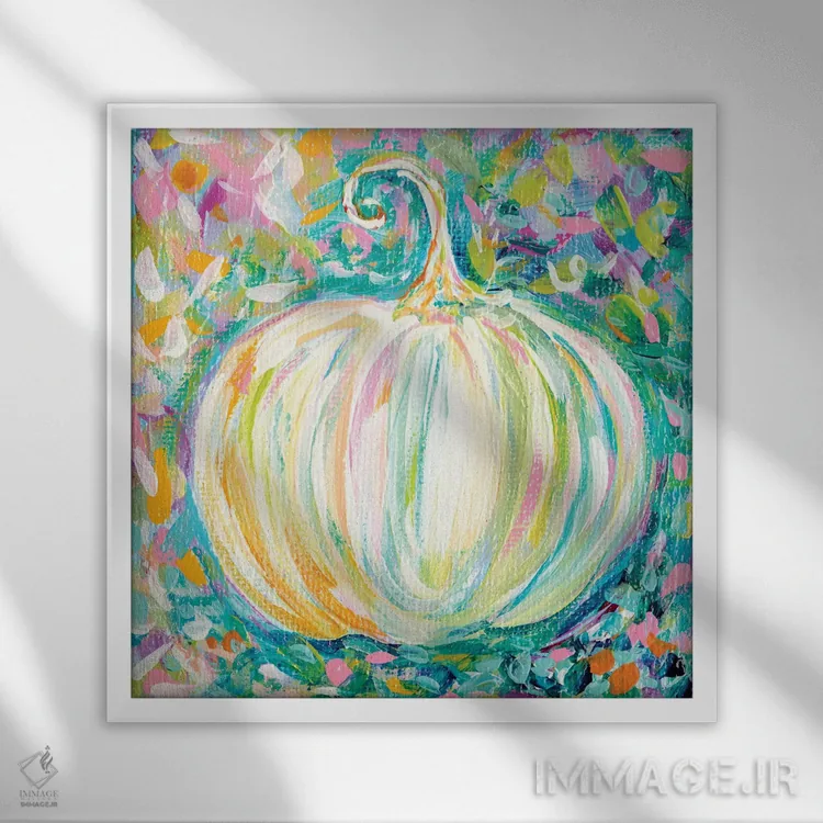 تابلو کدوتنبل اثر استل گرنگس - نمای قابدار سفید