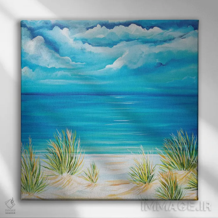 تابلو کنار ساحل راندن اثر استل گرنگس - نمای روبهرو روی دیوار