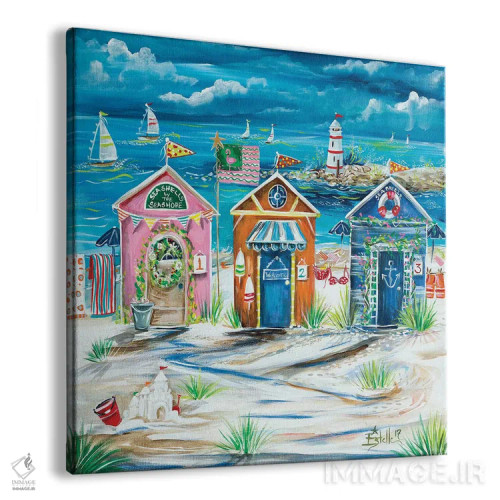 تابلو اتاقکهای تعویض لباس اثر استل گرنگس - نمای پرسپکتیو محصول