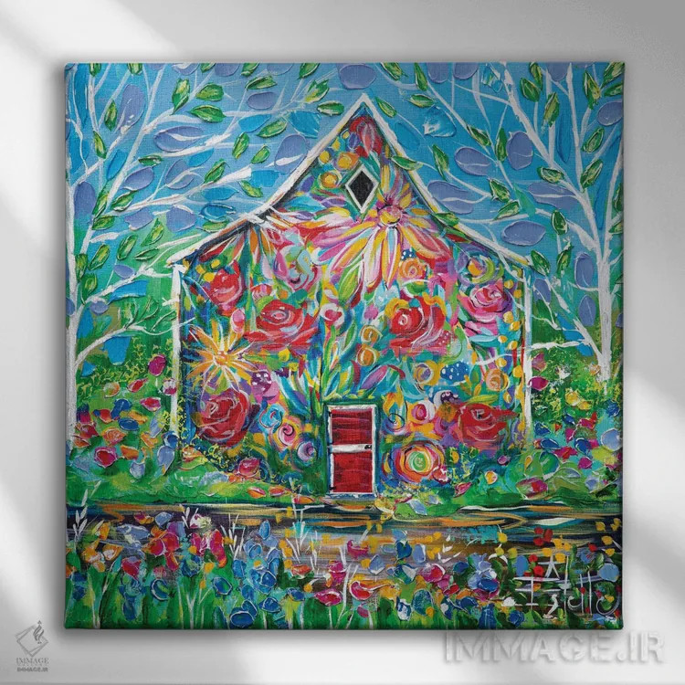 تابلو خانهی وارونه اثر استل گرنگس - نمای روبهرو روی دیوار