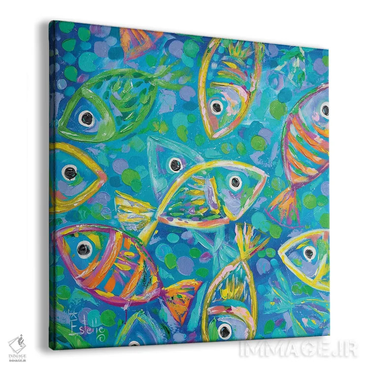 تابلو غوطهور در ژرفا (ارجاع به آهنگ مشهور) اثر استل گرنگس - نمای پرسپکتیو محصول