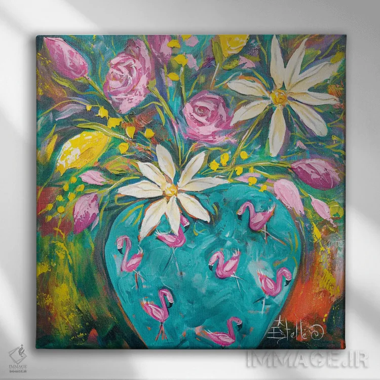 تابلو آبهای فلامینگو اثر استل گرنگس - نمای روبهرو روی دیوار