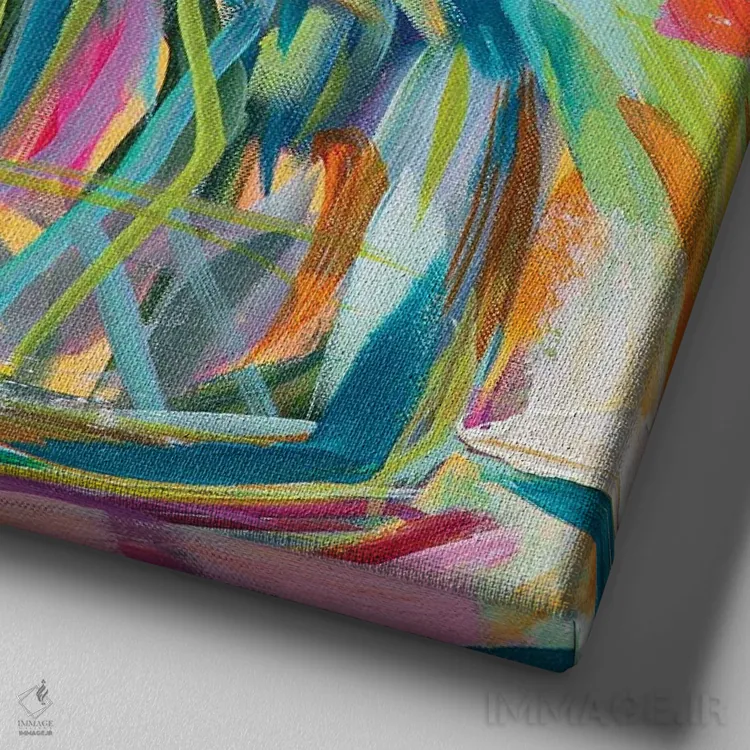 تابلو زیبایی در شکوفه اثر استل گرنگس - نمای نزدیک بافت بوم