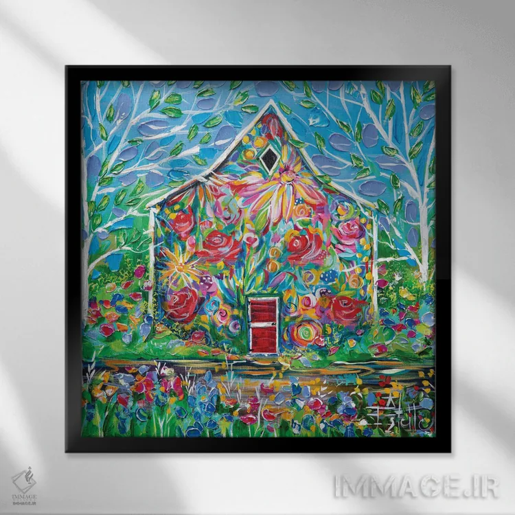 تابلو خانهی وارونه اثر استل گرنگس - نمای قابدار مشکی