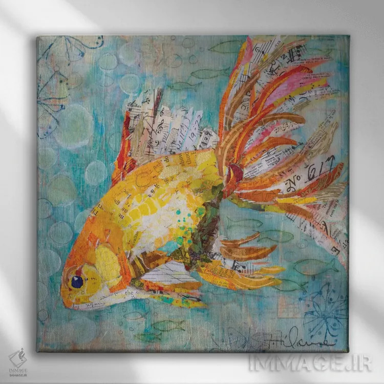 تابلو همیشه رو به بالا ۱ اثر الیزابت سن هیلر - نمای روبهرو روی دیوار