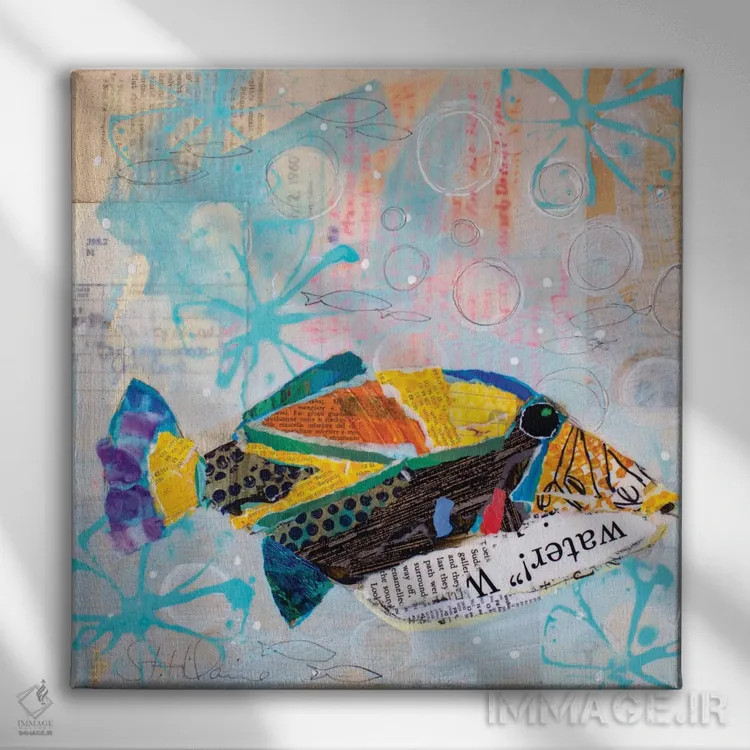 تابلو همیشه رو به بالا ۵ اثر الیزابت سن هیلر - نمای روبهرو روی دیوار