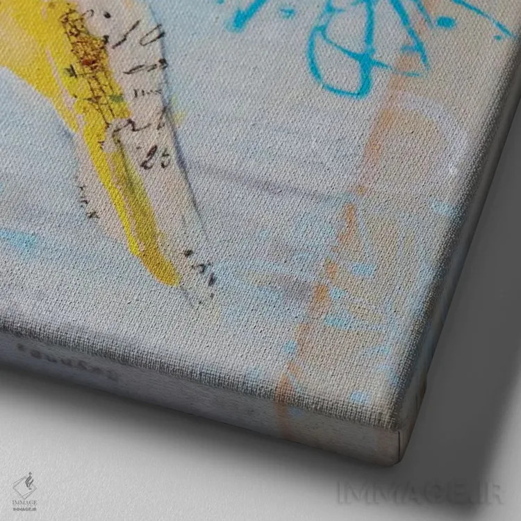 تابلو همیشه رو به بالا ۲ اثر الیزابت سن هیلر - نمای نزدیک بافت بوم