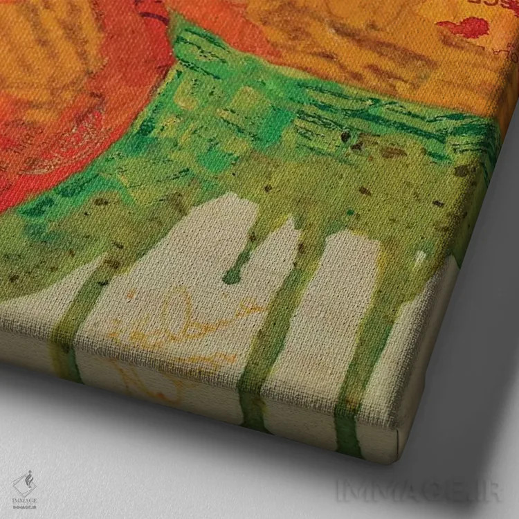 تابلو پرتقالهای فلوریدا اثر الیزابت سن هیلر - نمای نزدیک بافت بوم