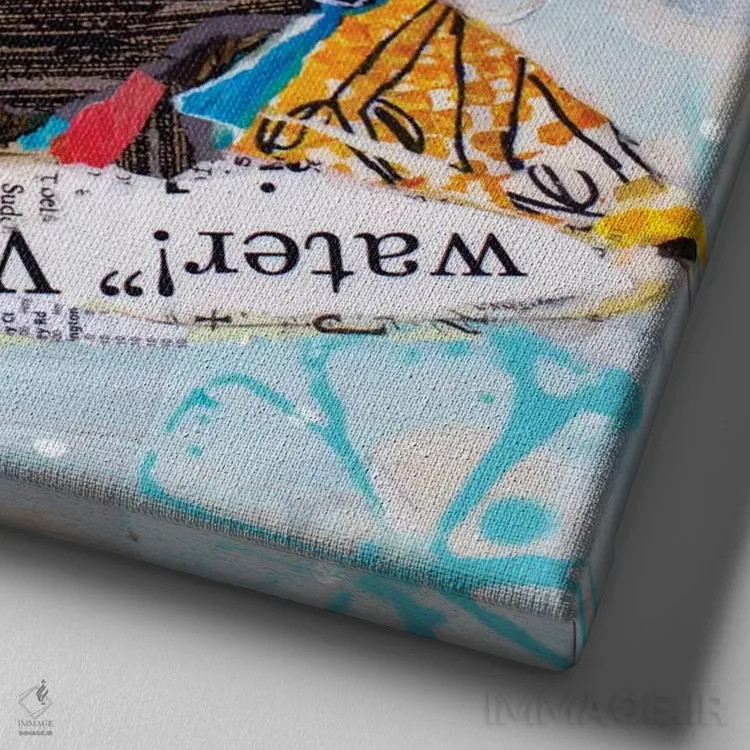 تابلو همیشه رو به بالا ۵ اثر الیزابت سن هیلر - نمای نزدیک بافت بوم