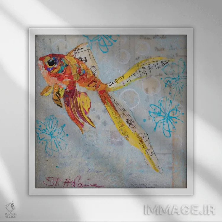 تابلو همیشه رو به بالا ۲ اثر الیزابت سن هیلر - نمای قابدار سفید