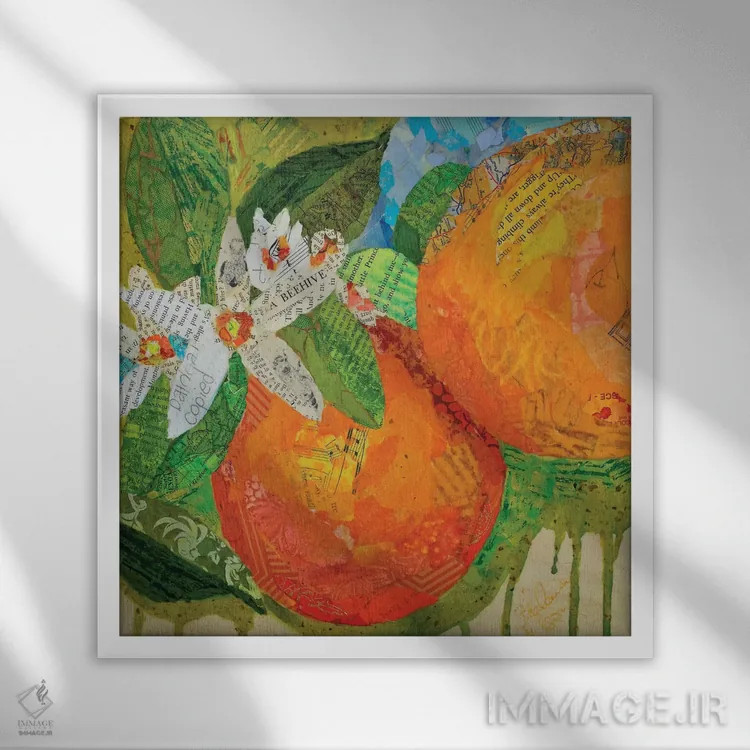 تابلو پرتقالهای فلوریدا اثر الیزابت سن هیلر - نمای قابدار سفید